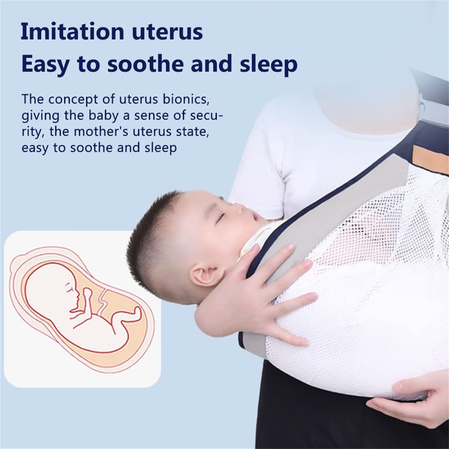 Baby Carrier, Ergonomic Baby Strap one Shoulder Labor-Saving Polyeste