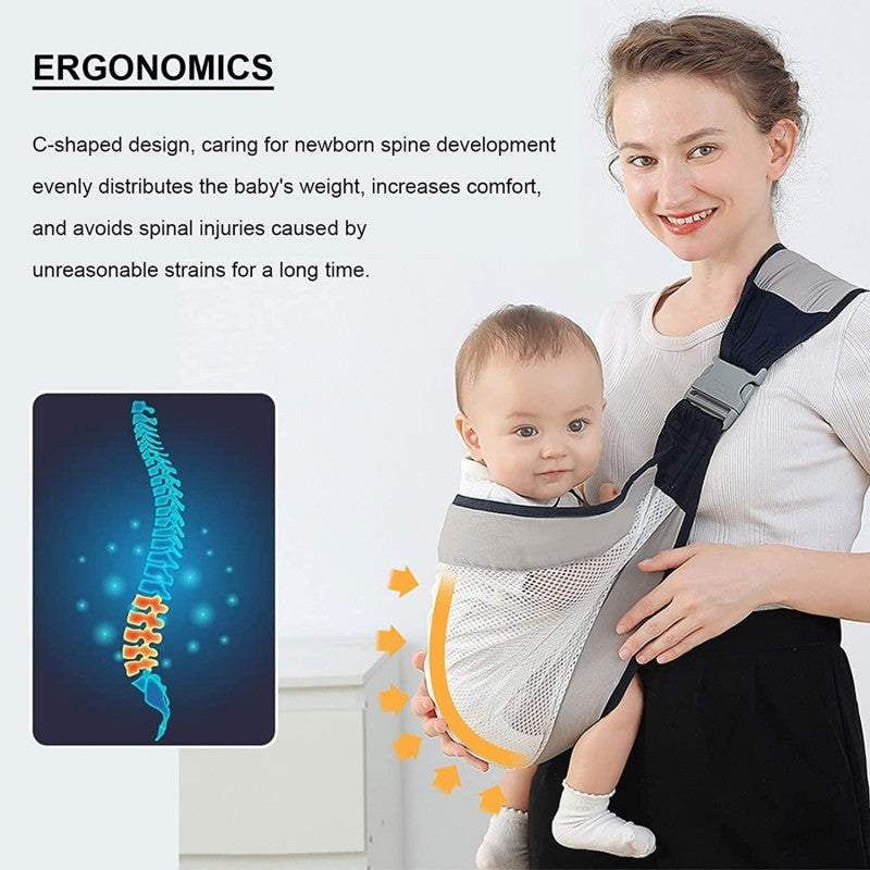 Baby Carrier, Ergonomic Baby Strap one Shoulder Labor-Saving Polyeste