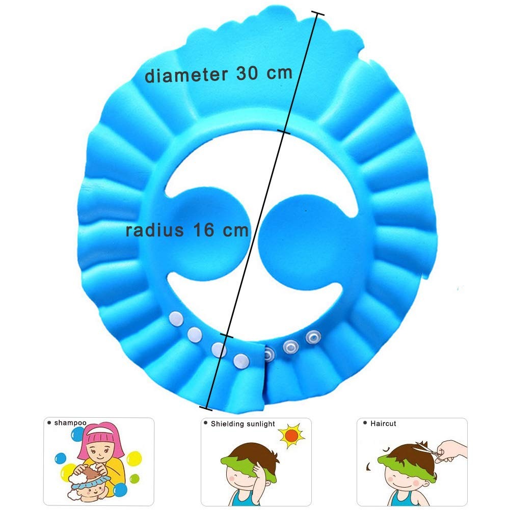 Baby Shower Cap With Stopper | Silicon Baby Shower Cap | Soft