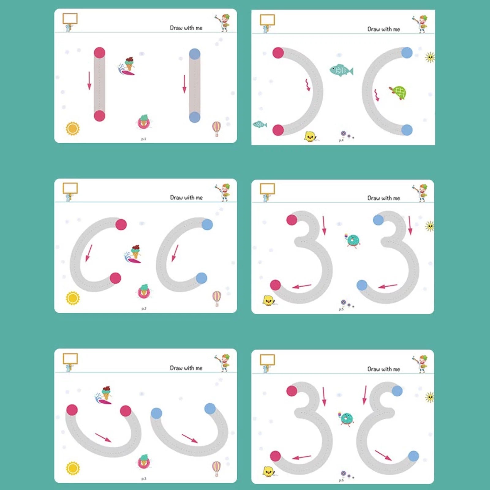 Magical Tracing Workbook Set for Kids – Reusable Learning