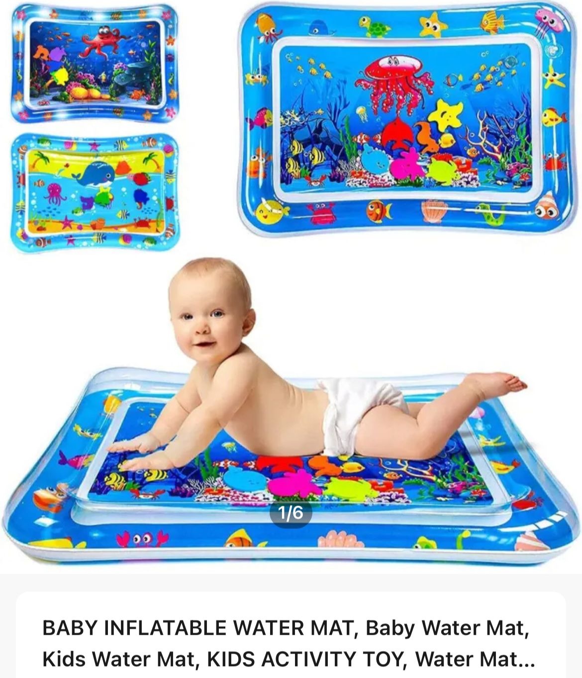 Inflatable Baby Play Mat Water Play Mat For Kids Leakproof Baby