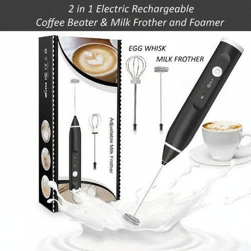 2 In 1 Electric Coffee Beater - Milk Frother And Egg Whisk - USB