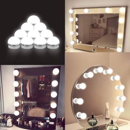 10 Bulbs Mirror Vanity Light | 3 Modes Makeup Dressing Table