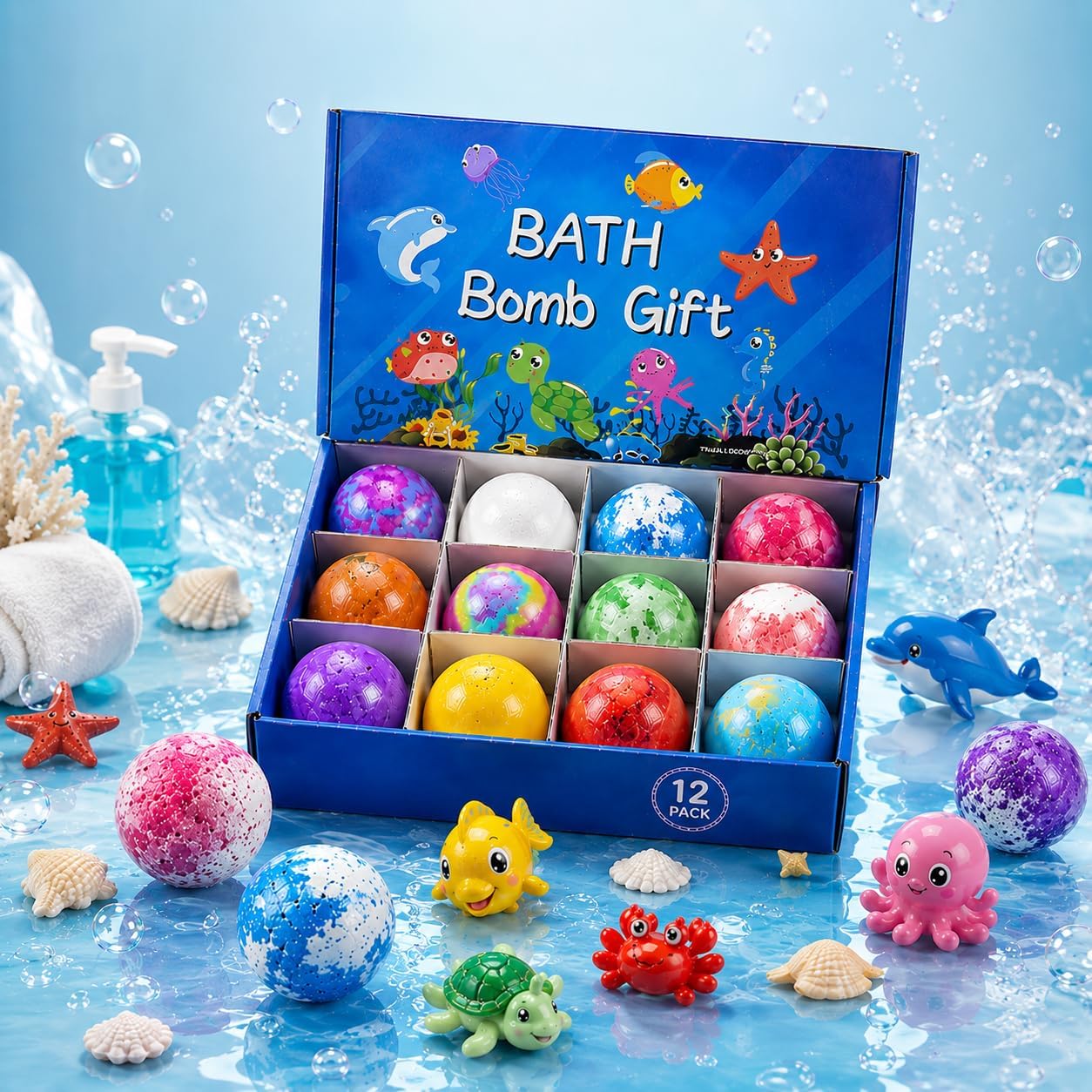 1 pcs Bath Bombs for Kids Gift Set, Colorful Bath Bomb