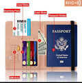 RFID Protected Passport Cover Holder & Travel Wallet Premium Leather Passport & Card Wallet