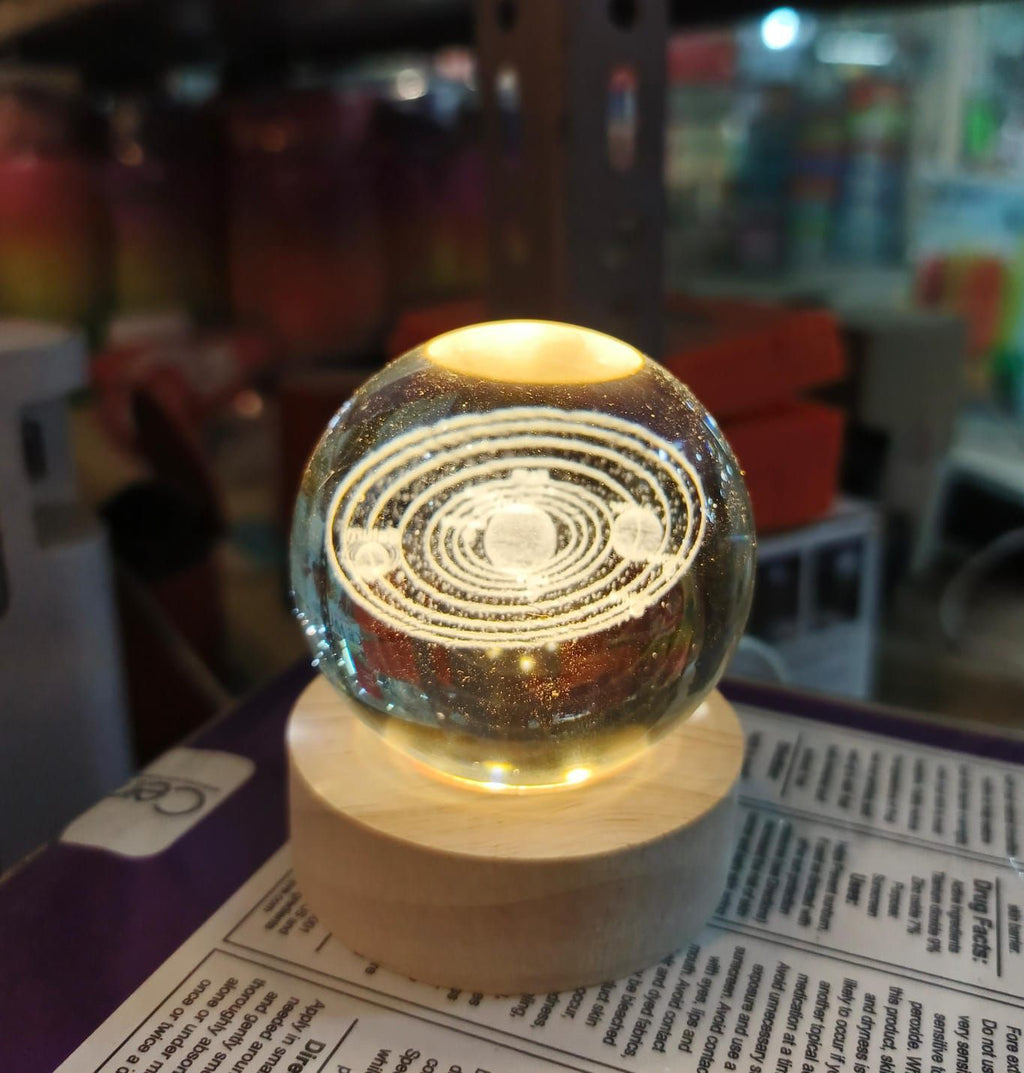 Beautiful 3D Crystal Ball LED Table Lamp With Laser