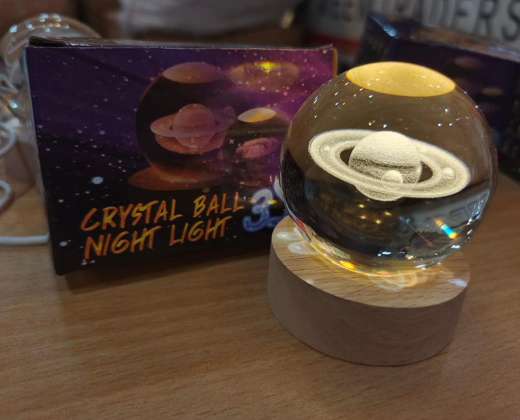 Beautiful 3D Crystal Ball LED Table Lamp With Laser