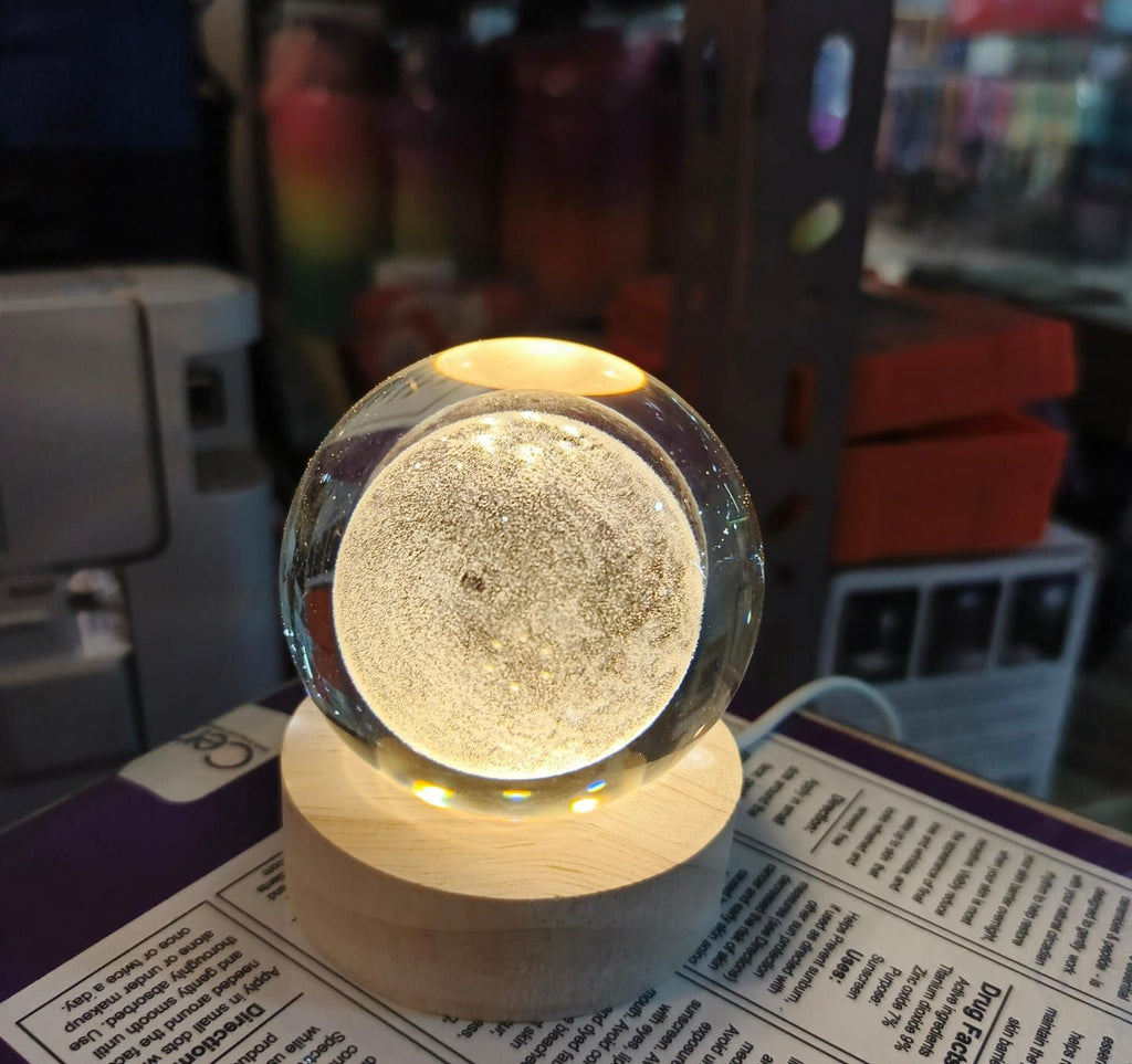 Beautiful 3D Crystal Ball LED Table Lamp With Laser