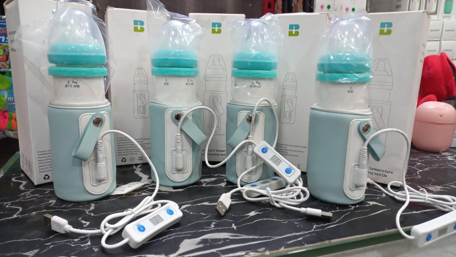 USB Baby Bottle Warmer with Adjustable Temperature Display – Portable