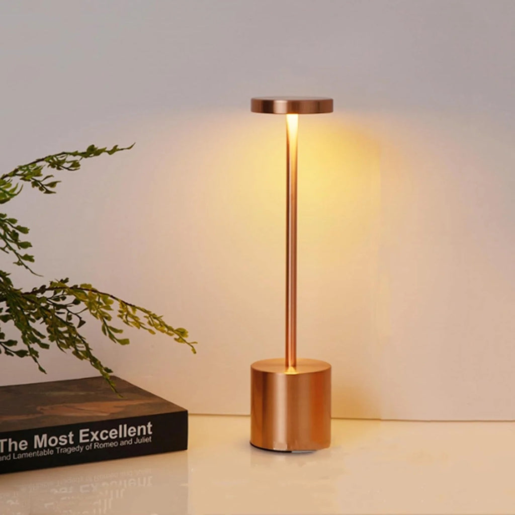 USB Recharge LED Night Light Lamp 3 Color Metal