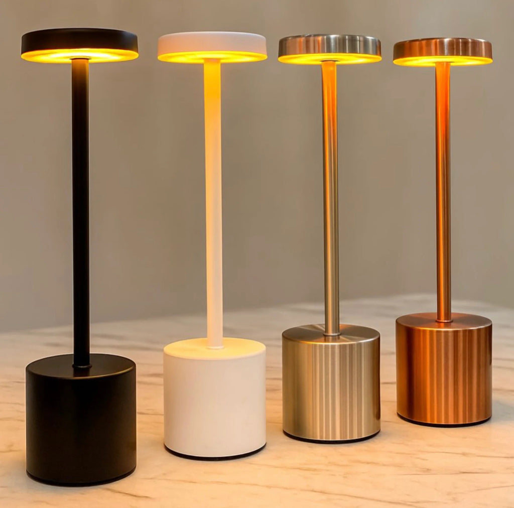USB Recharge LED Night Light Lamp 3 Color Metal