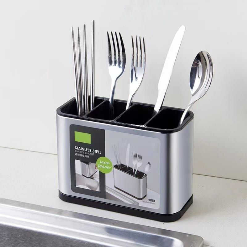 Stainless Steel Cut Bucket Clean Organizer Spoons