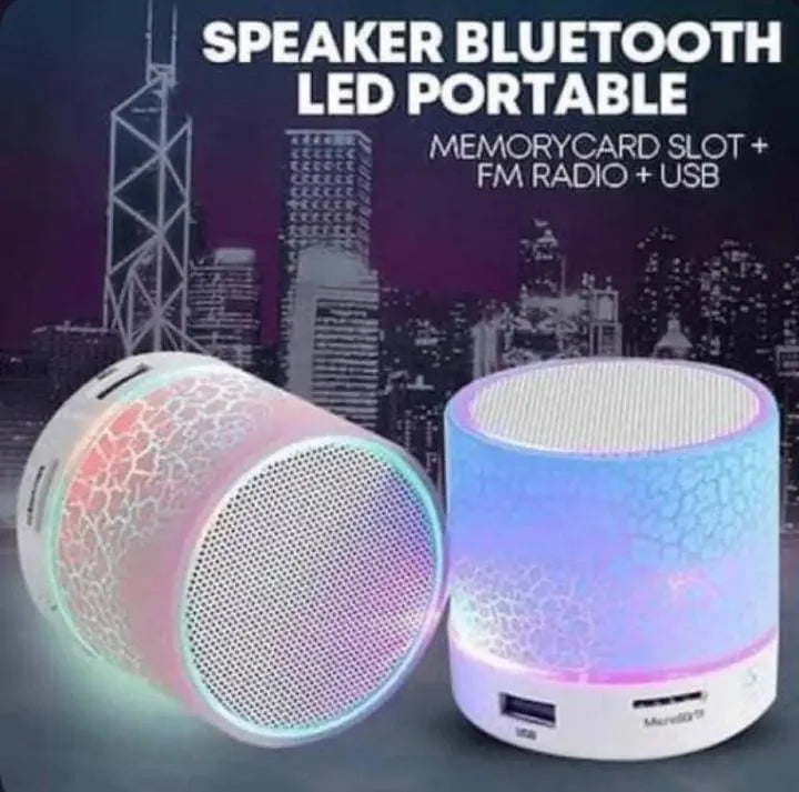 Mini Portable Bluetooth & Rechargeable Speaker with Light + SD Card